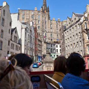 Image of people on a bus sightseeing